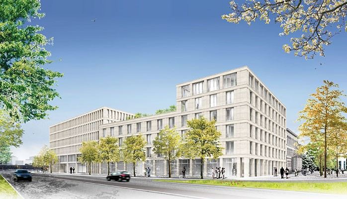 Neubau am Groner Tor, Hotel und Sparkasse